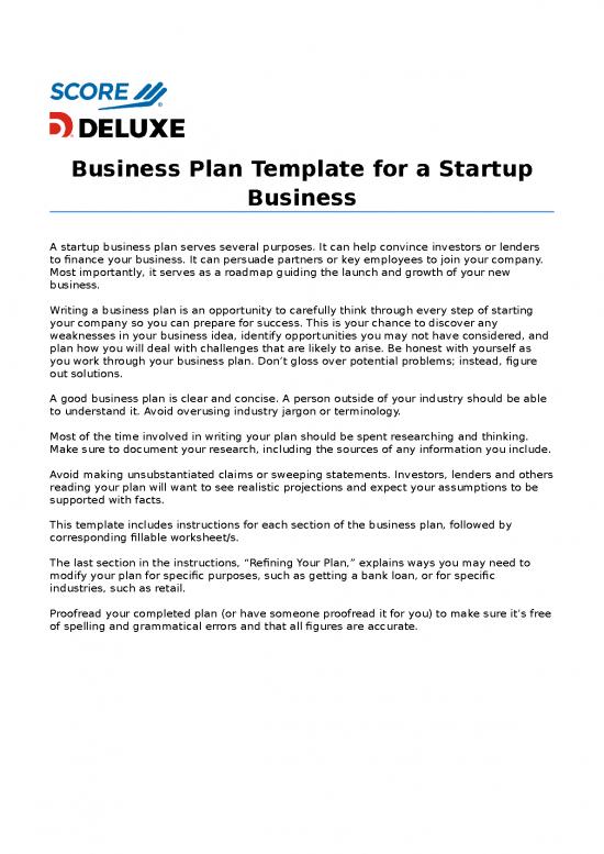 picture1_Contoh Presentasi Business Plan 29546 | Deluxe Startup Business Plan Template