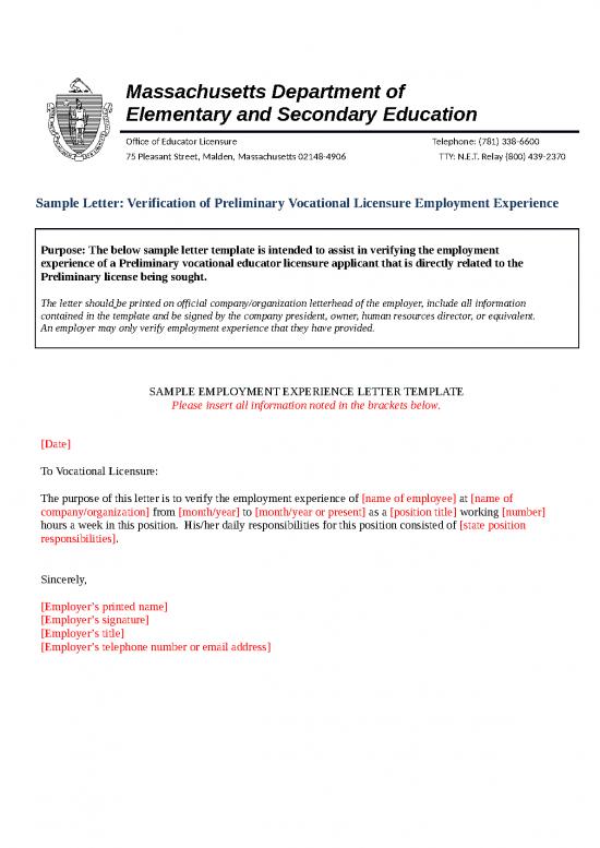 picture1_Experience Letter Format Doc Free Download 31385 | Employment Template