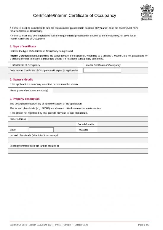 picture_Free Property Flyer Template 30217 | Form11 Certificate Interim Certificate Of Occupancy