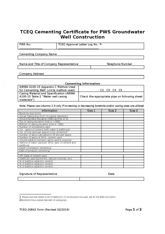 picture_Certificate Word Format 30289 | Form 20842 Cementing Certificate