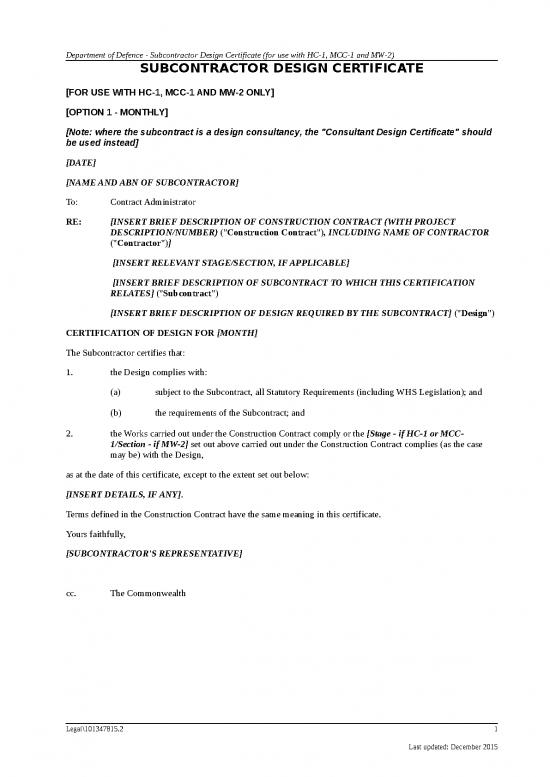 picture Certificate Word Format 30096 | Hcmccmwsubcontractordesigncertificateaprdoc