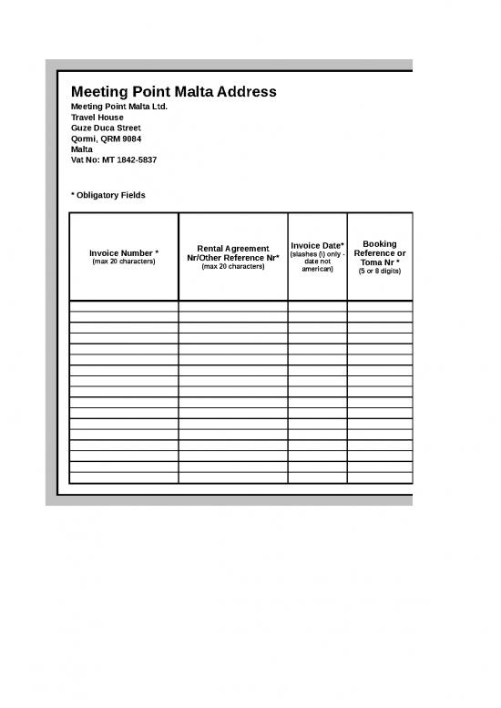 picture Invoice Template In Excel Format Free Download 31089 | Meeting Point Malta Invoice