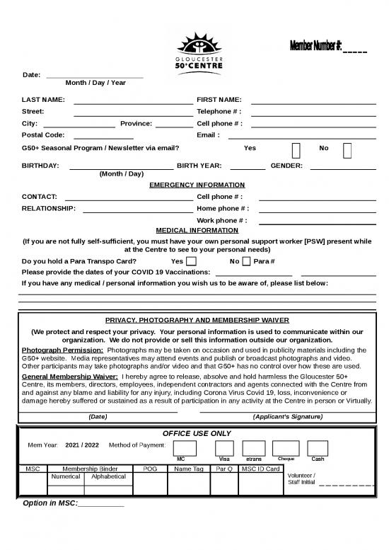 picture Work Spreadsheet 29525 | Membership Form 2021 2022 1