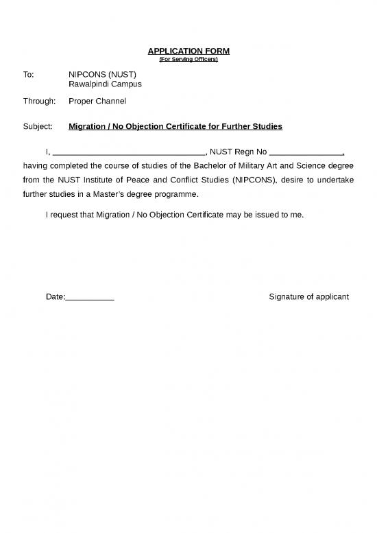 picture_Certificate Word Format 30127 | Migration No Objection Certificate