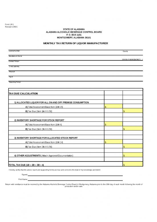 picture Excel Sheet Download 30747 | New Liquor Tax Forms 0