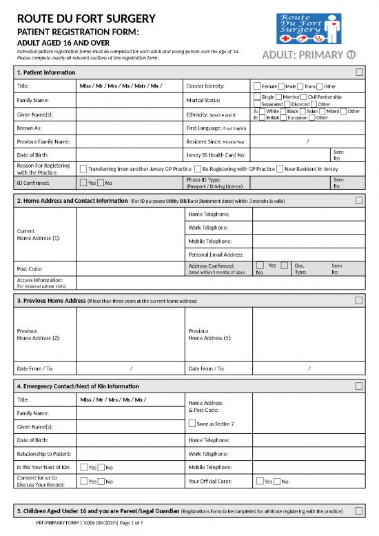 picture Bill Format In Word 29840 | Patient Registration Form Adult