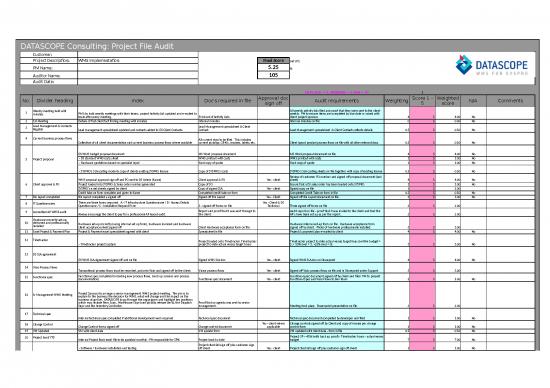 picture Project Management Spread Sheet 31500 | Pm File Audit   Wms Blank Template