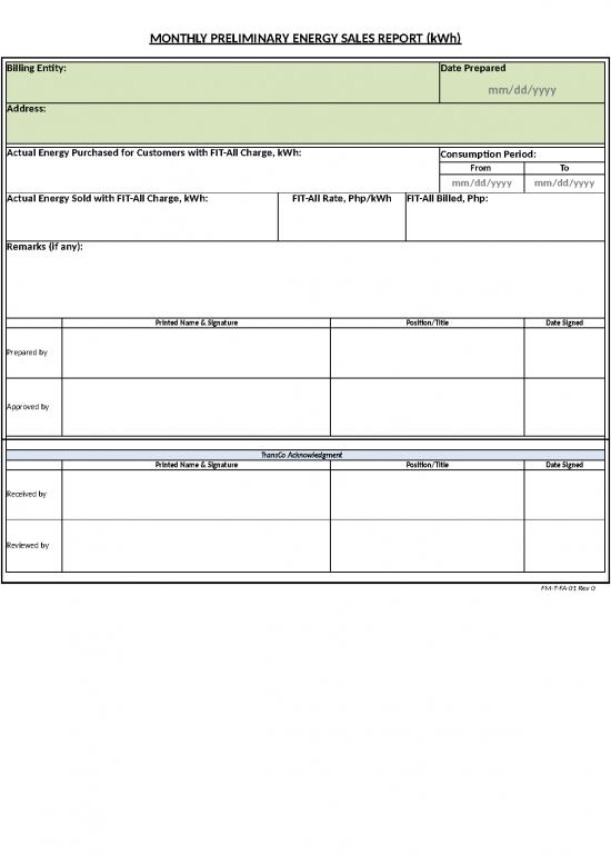 picture Sales Report Format In Excel Free Download 31532 | Preliminary Energy Sales Report