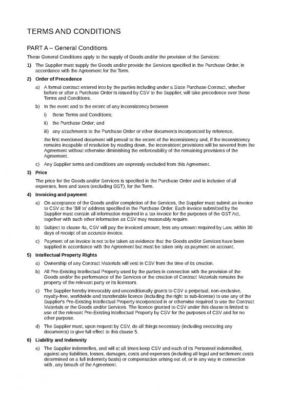 picture Agreement Contract Sample 30541 | Purchaseordertermsandconditions