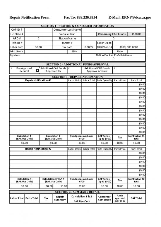 picture1_Excel Sheet Download 30994 | Repair Notification And Invoice Form