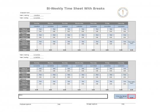 picture_Excel Sheet Download 30764 | Revised Time Sheet All Non Exempt Employees