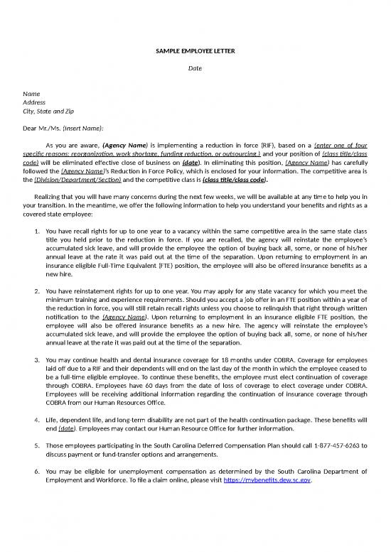 picture_Business Spread Sheet 31365 | Rif Sample Employee Letter   Hris