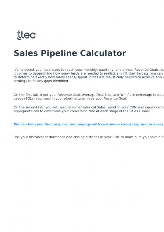 picture Excel Report Sample Download 31533 | Sales Pipeline Calculator