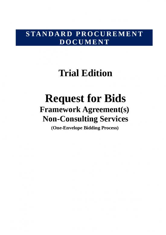picture Agreement Sample 29206 | Spd Request For Bids Non Consulting Services Framework Agreement January 2022