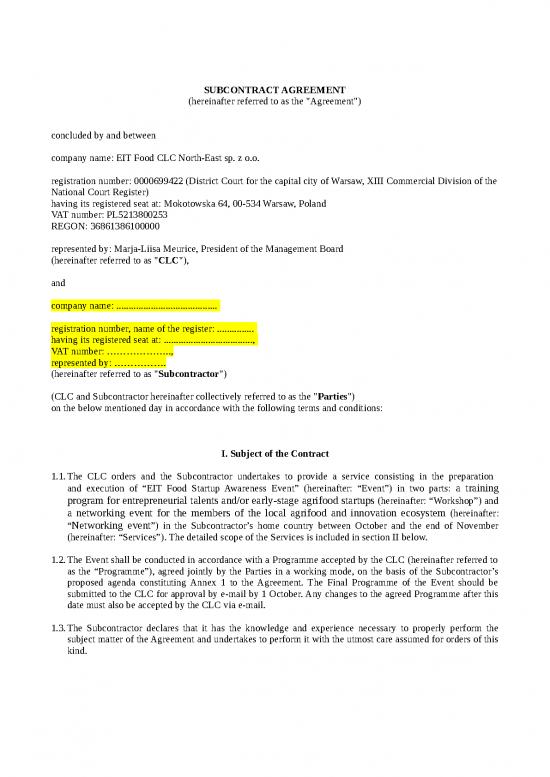 picture_Company Presentation Template 29450 | Subcontracting Agreement   Eit Food Startup Awareness Event 2021