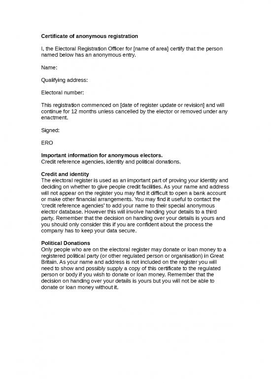 picture Make Leaflet On Word 30202 | Template Certificate Of Anonymous Registration