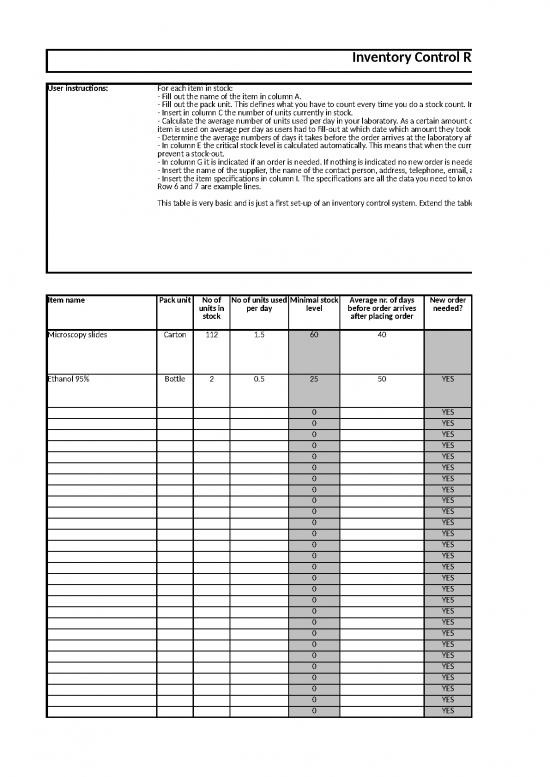 picture Inventory Excel Format Free Download 30821 | Template Inventory Control Register