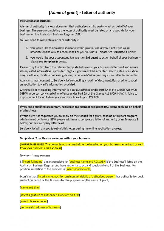 picture Business Spread Sheet 29894 | Template Letter Of Authority