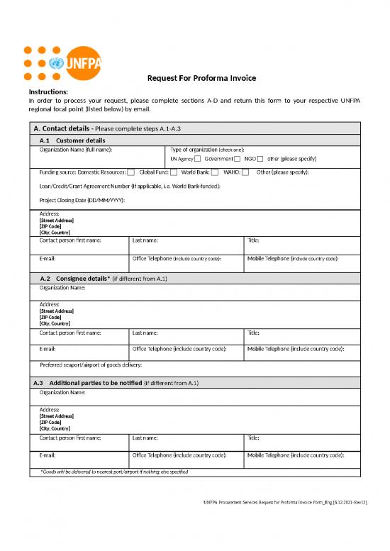picture Proforma Format In Word 30698 | Unfpa Request For Proforma Invoice Form English 2021
