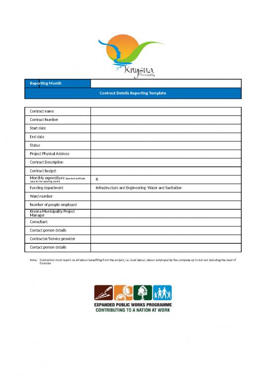 Excel Sheet Download 31144 Annexure E Epwp Reporting Template Rev 10