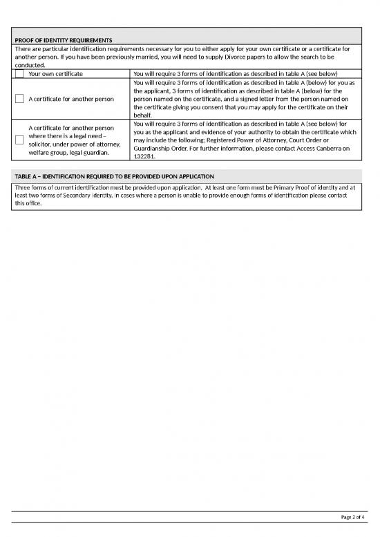 Certificate Word Format 30104 Application For A Single Status Certificate