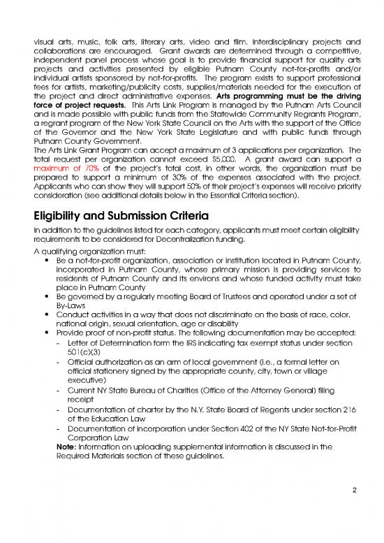 Work Spreadsheet 29824 Arts Link Guidelines 2022