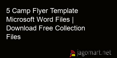 picture 5 Camp Flyer Template Microsoft Word Files | Download Free Collection Files
