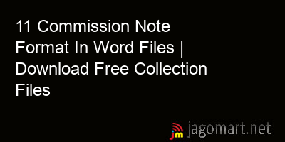 picture 11 Commission Note Format In Word Files | Download Free Collection Files