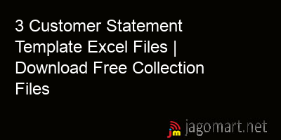 picture 3 Customer Statement Template Excel Files | Download Free Collection Files