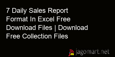 picture 7 Daily Sales Report Format In Excel Free Download Files | Download Free Collection Files