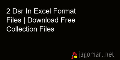 picture 2 Dsr In Excel Format Files | Download Free Collection Files
