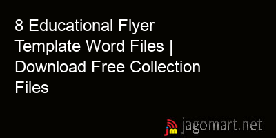picture 8 Educational Flyer Template Word Files | Download Free Collection Files