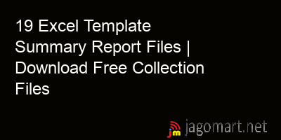 picture 19 Excel Template Summary Report Files | Download Free Collection Files