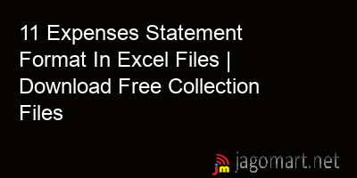 picture 11 Expenses Statement Format In Excel Files | Download Free Collection Files