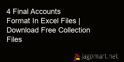 picture 4 Final Accounts Format In Excel Files | Download Free Collection Files
