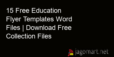 picture 15 Free Education Flyer Templates Word Files | Download Free Collection Files