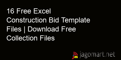 picture 16 Free Excel Construction Bid Template Files | Download Free Collection Files