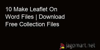 picture 10 Make Leaflet On Word Files | Download Free Collection Files