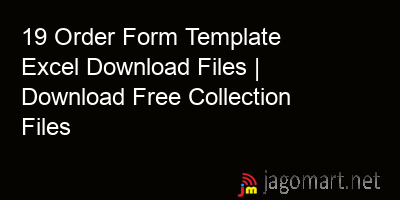 picture 19 Order Form Template Excel Download Files | Download Free Collection Files
