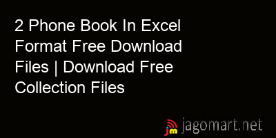 picture 2 Phone Book In Excel Format Free Download Files | Download Free Collection Files