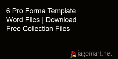 picture 6 Pro Forma Template Word Files | Download Free Collection Files