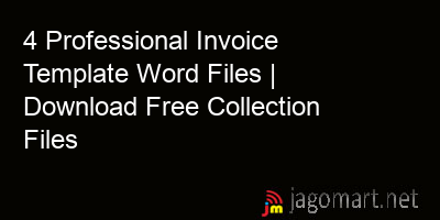 picture 4 Professional Invoice Template Word Files | Download Free Collection Files