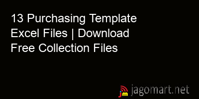 picture 13 Purchasing Template Excel Files | Download Free Collection Files