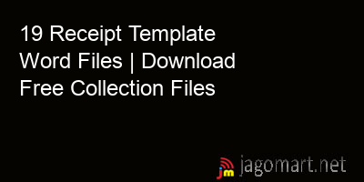 picture 19 Receipt Template Word Files | Download Free Collection Files