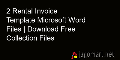picture 2 Rental Invoice Template Microsoft Word Files | Download Free Collection Files