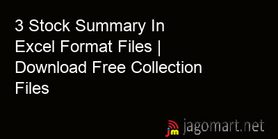 picture 3 Stock Summary In Excel Format Files | Download Free Collection Files