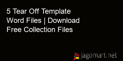 picture 5 Tear Off Template Word Files | Download Free Collection Files