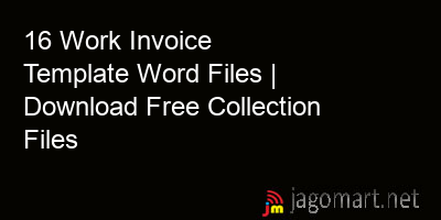 picture 16 Work Invoice Template Word Files | Download Free Collection Files