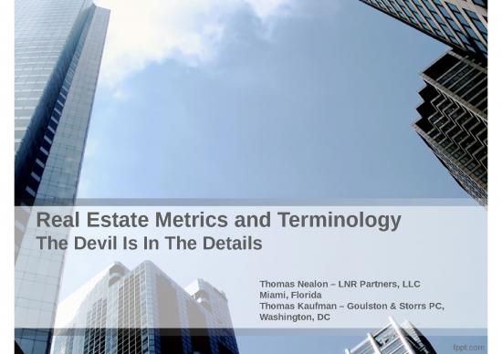picture1_Business Power Point Slides 32049 | 07a Real Estate Metrics And Terminology   The Devil Is In The Details (powerpoint) Thomas Nealon, Thomas Kaufman