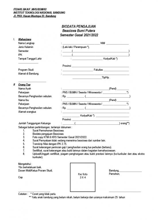 picture Template Piagam Penghargaan Word 33822 | Biodata Pengajuan Itenabkaf Mhs Bsw02